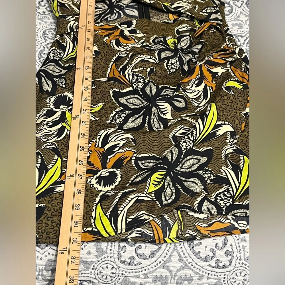 Zara Ethnic Print Beaded Floral Dress - Black, White, Green, Brown Small - Picture 11 of 16